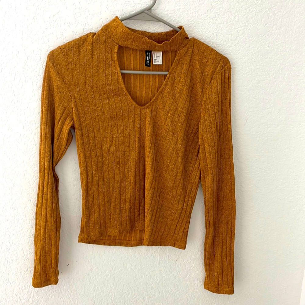 long sleeve gold sparkly top, size small from H&M!